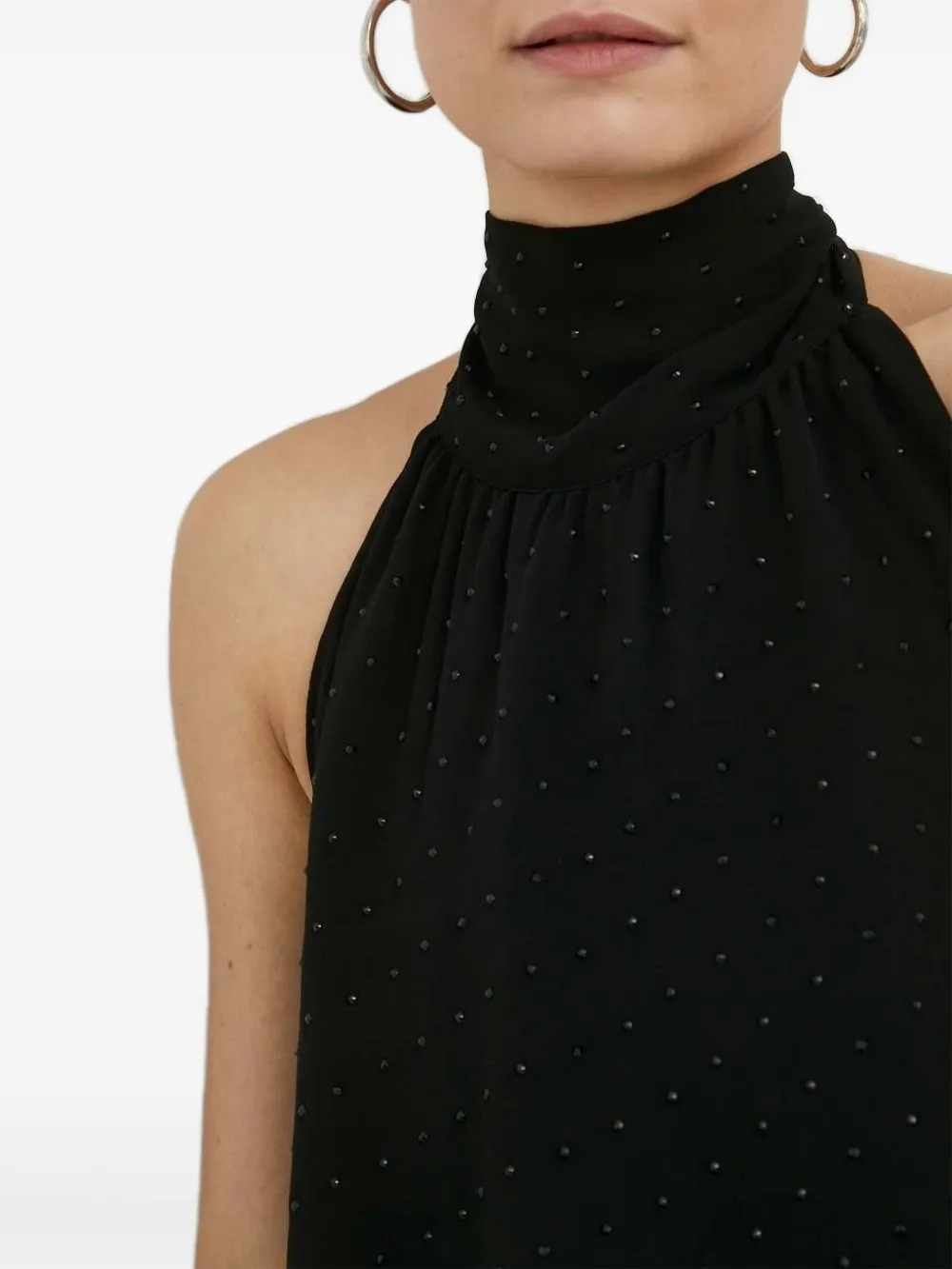 Bruuns Bazaar Midi-jurk met halternek Zwart