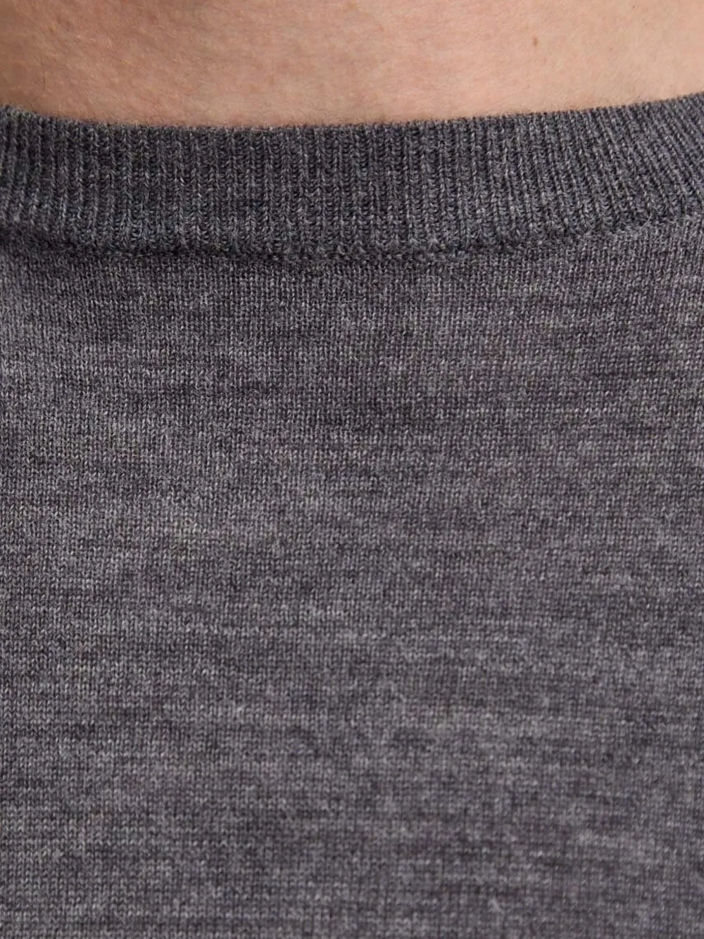 Bruuns Bazaar Round-neck Merino-wool Sweater In Gray