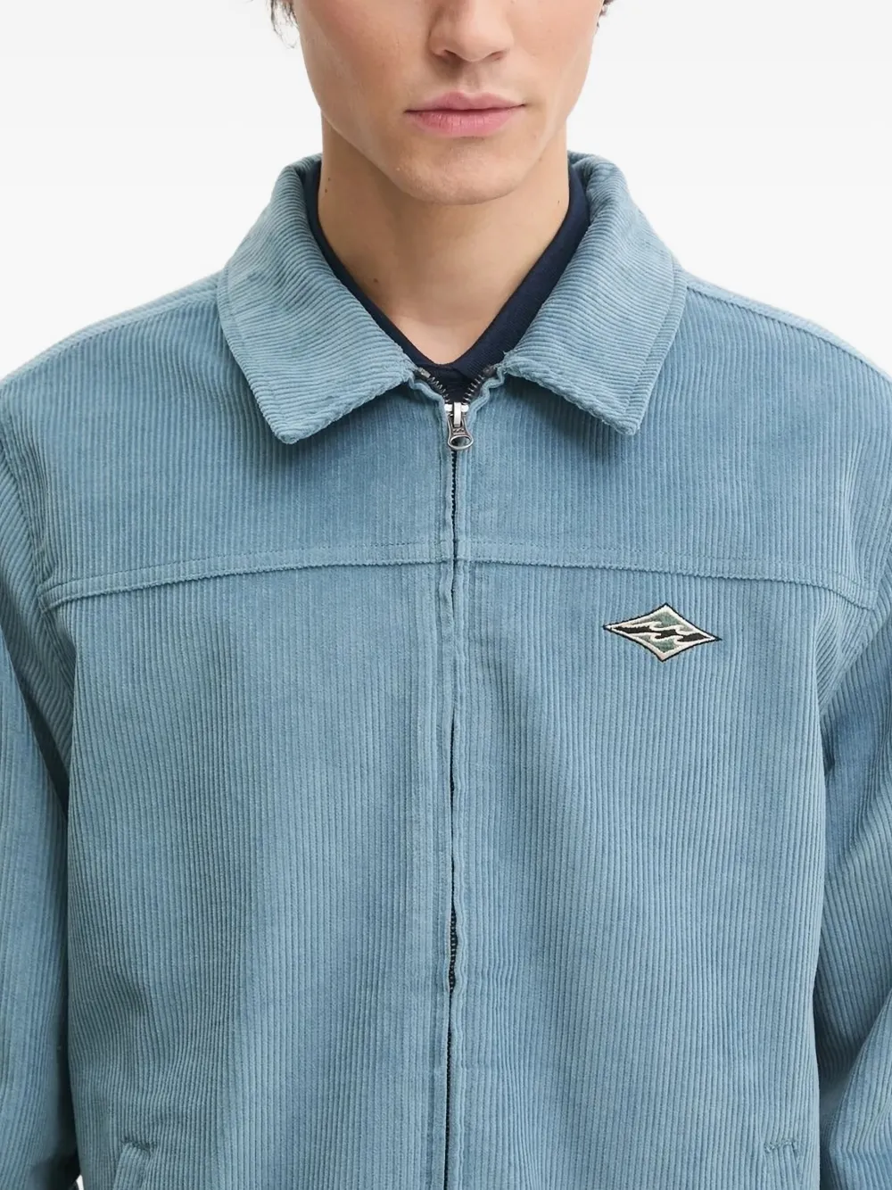 Billabong Ribfluwelen jack met geborduurd logo Blauw