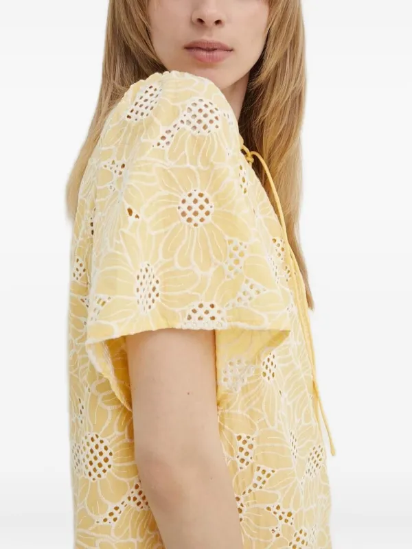 green emerald velvet dress Embroidered Square Collar and Sunflowers Dress
