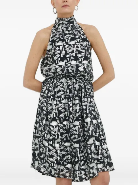 Bruuns Bazaar abstract-print halterneck midi dress