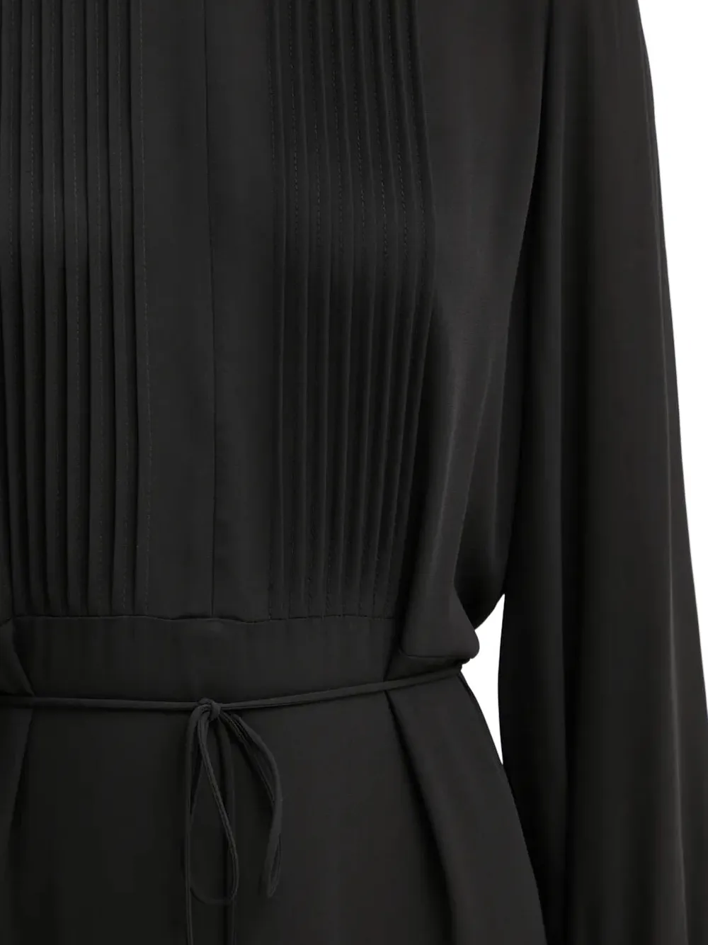 Bruuns Bazaar Pleated-panel Midi Dress In Black