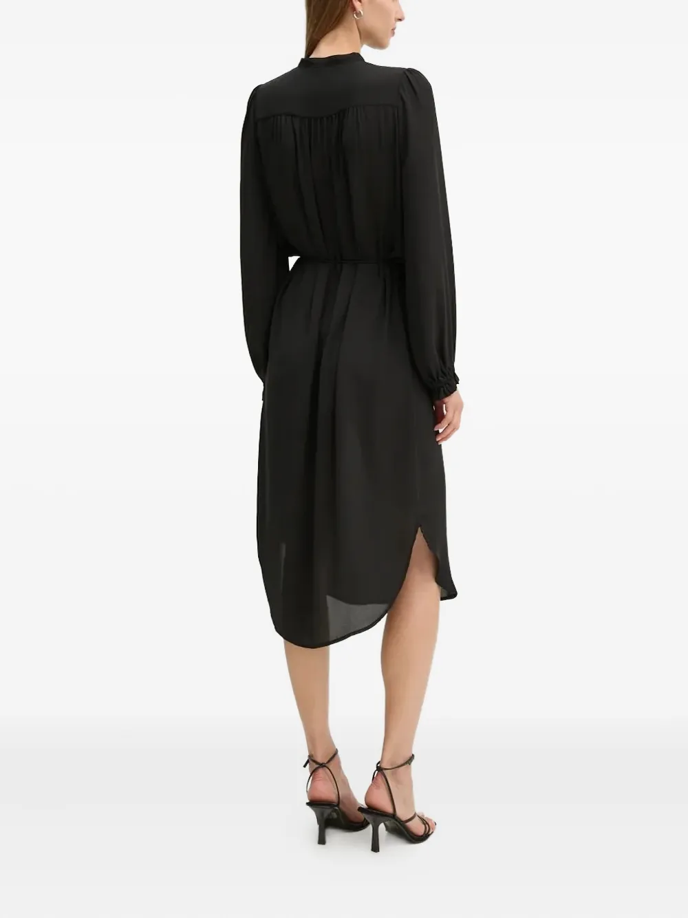 Bruuns Bazaar pleated-panel midi dress - Zwart