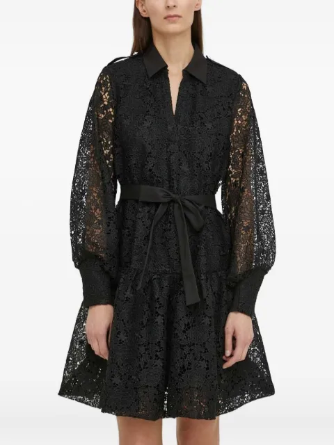 Bruuns Bazaar lace-panel tiered mini dress