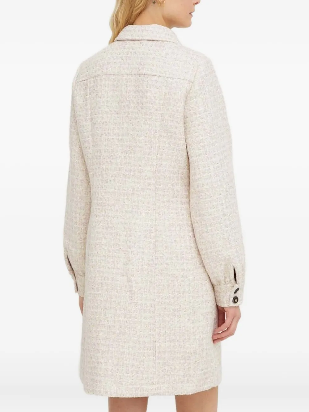 Bruuns Bazaar Tweed mini-blousejurk - Beige