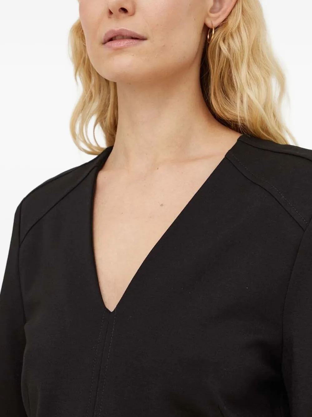 Bruuns Bazaar Mini-jurk met V-hals en zak Zwart