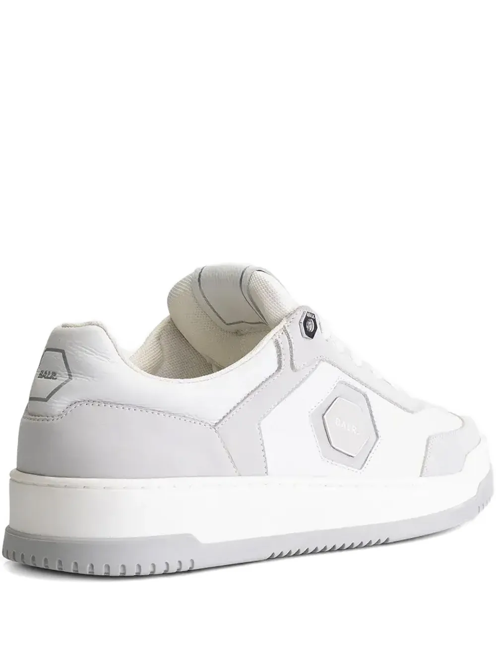 BALR. Myth leren sneakers met vlakken Wit