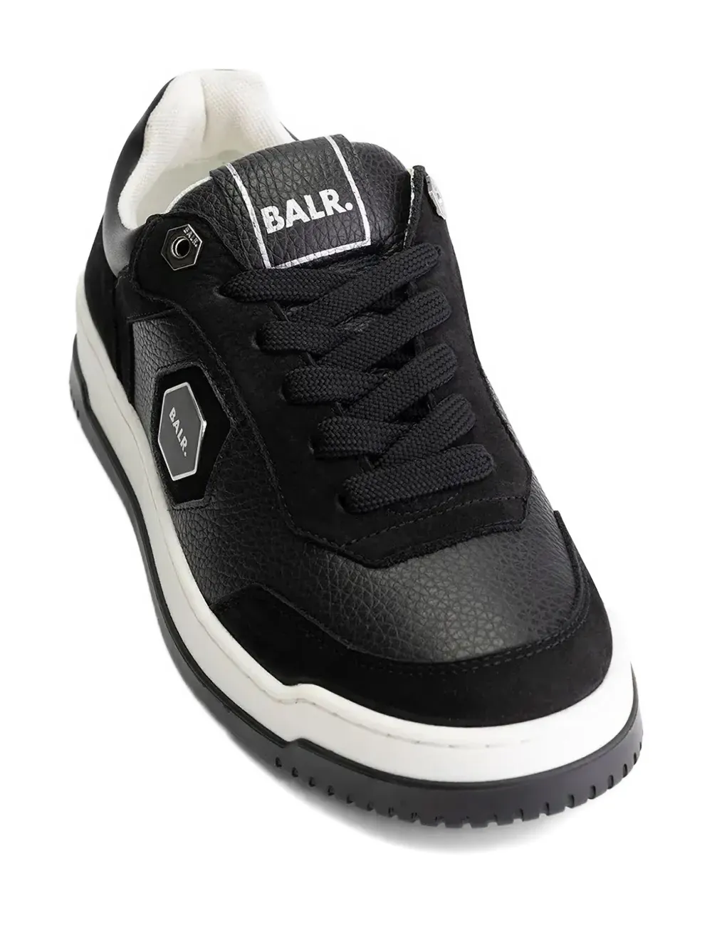 BALR. Q-Series Classic Cup leren sneakers met vlakken Zwart