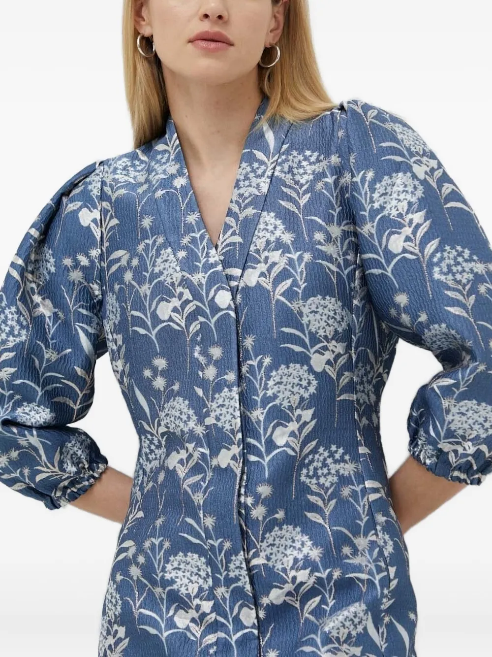 Bruuns Bazaar floral mini dress - Blauw