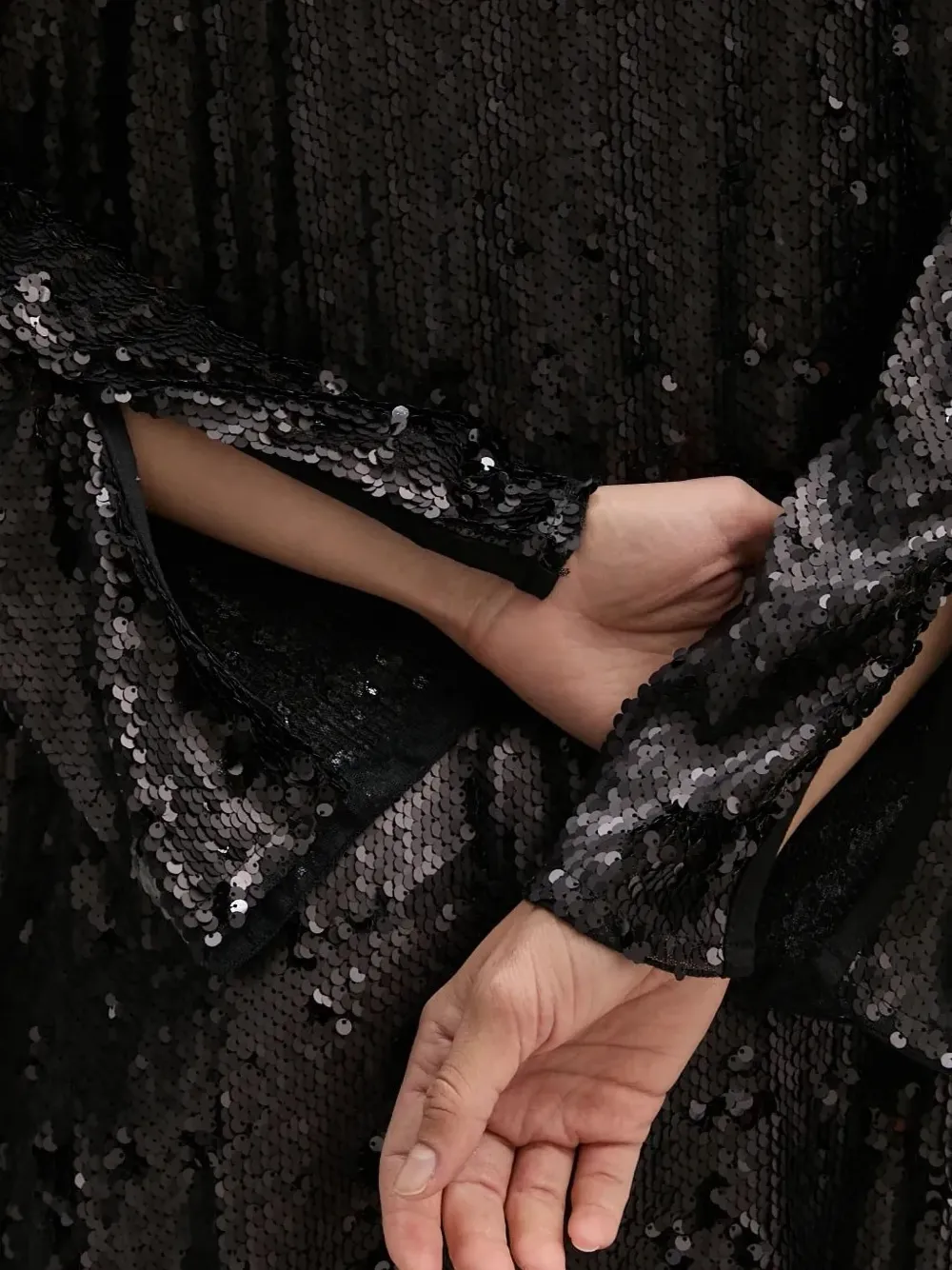Bruuns Bazaar Sequin Embellished Mini Party Dress In Black