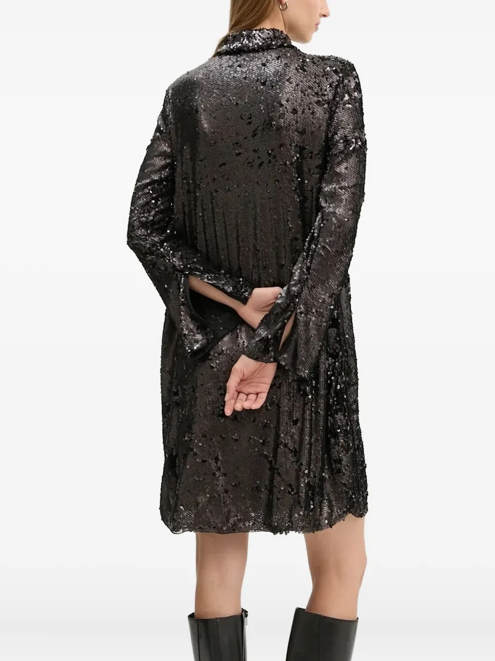Bruuns Bazaar sequin embellished mini party dress - Zwart