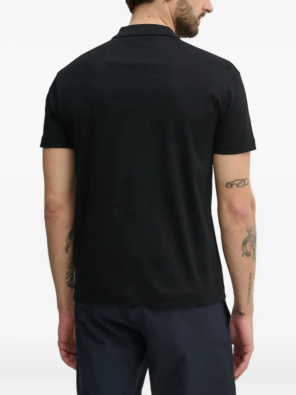 BALR. Poloshirt met logodetail en rits - Zwart