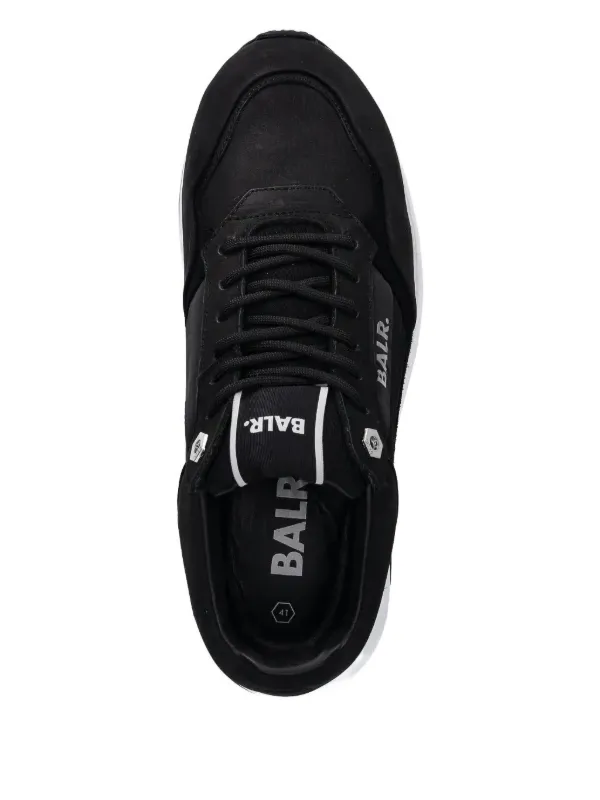 BALR. Brand Luxe lace-up Panelled Sneakers | Black | FARFETCH JO