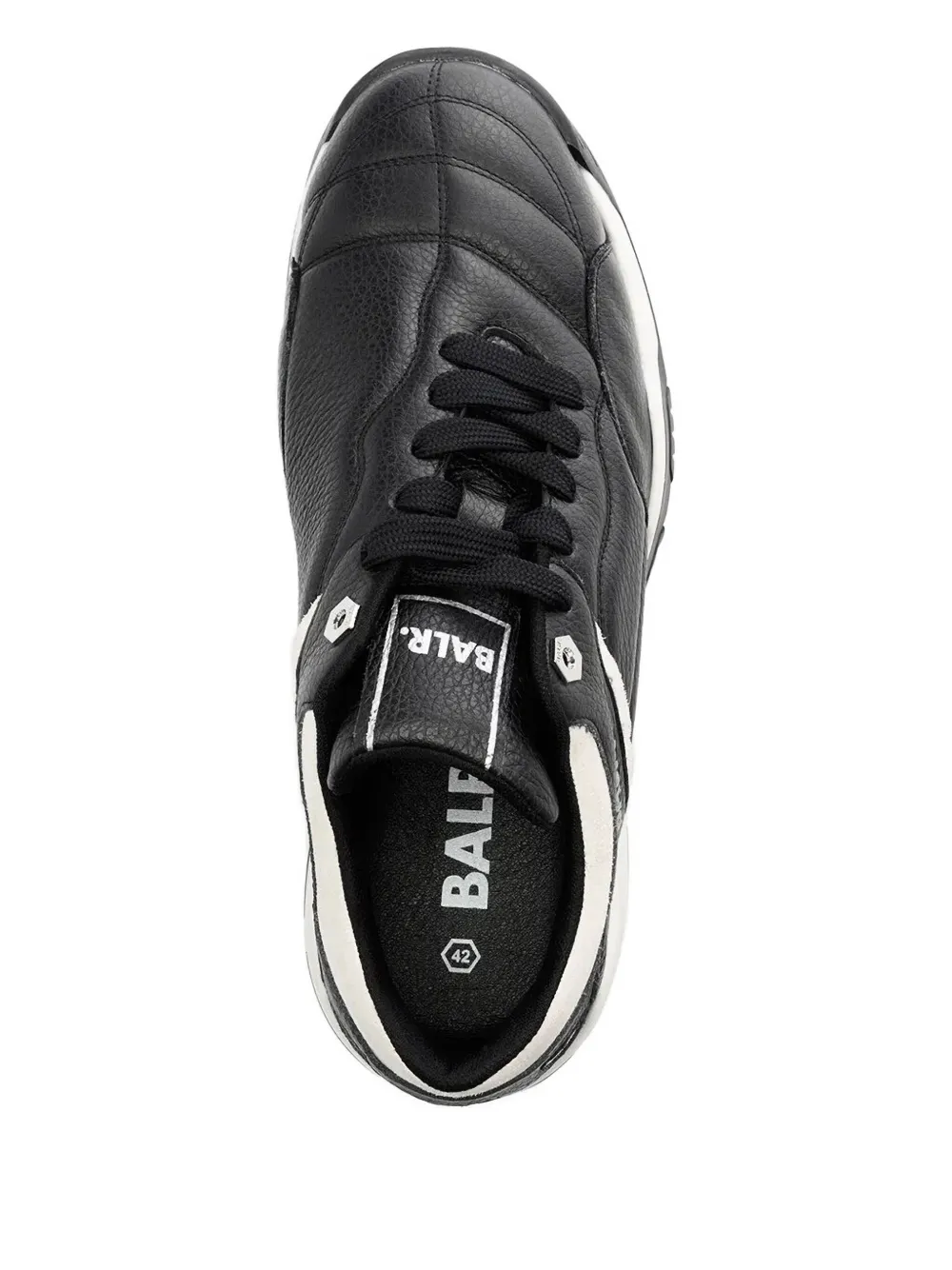 BALR. Chunky Football leren sneakers met vlakken Zwart