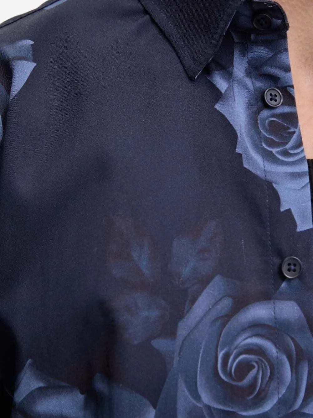 Bruuns Bazaar Rose-print Shirt In Blue