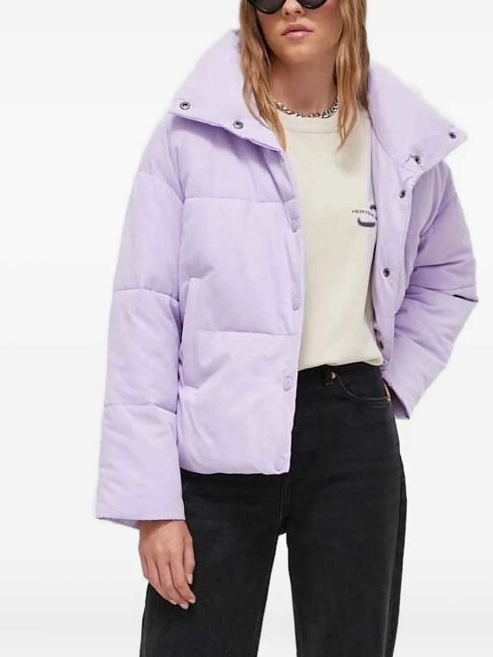Billabong Gewatteerd donsjack met hoge hals Paars