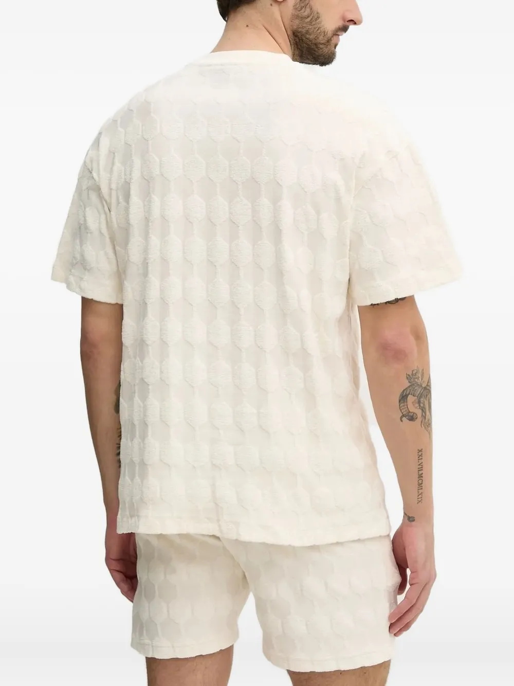 BALR. T-shirt met honingraattextuur - Wit