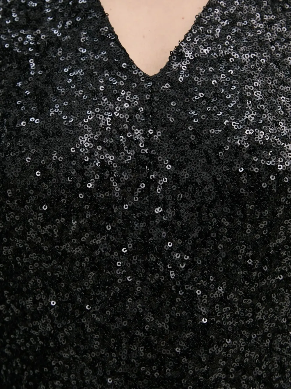 Bruuns Bazaar Sequined Three-quarter Sleeves Mini Party Dress In Black