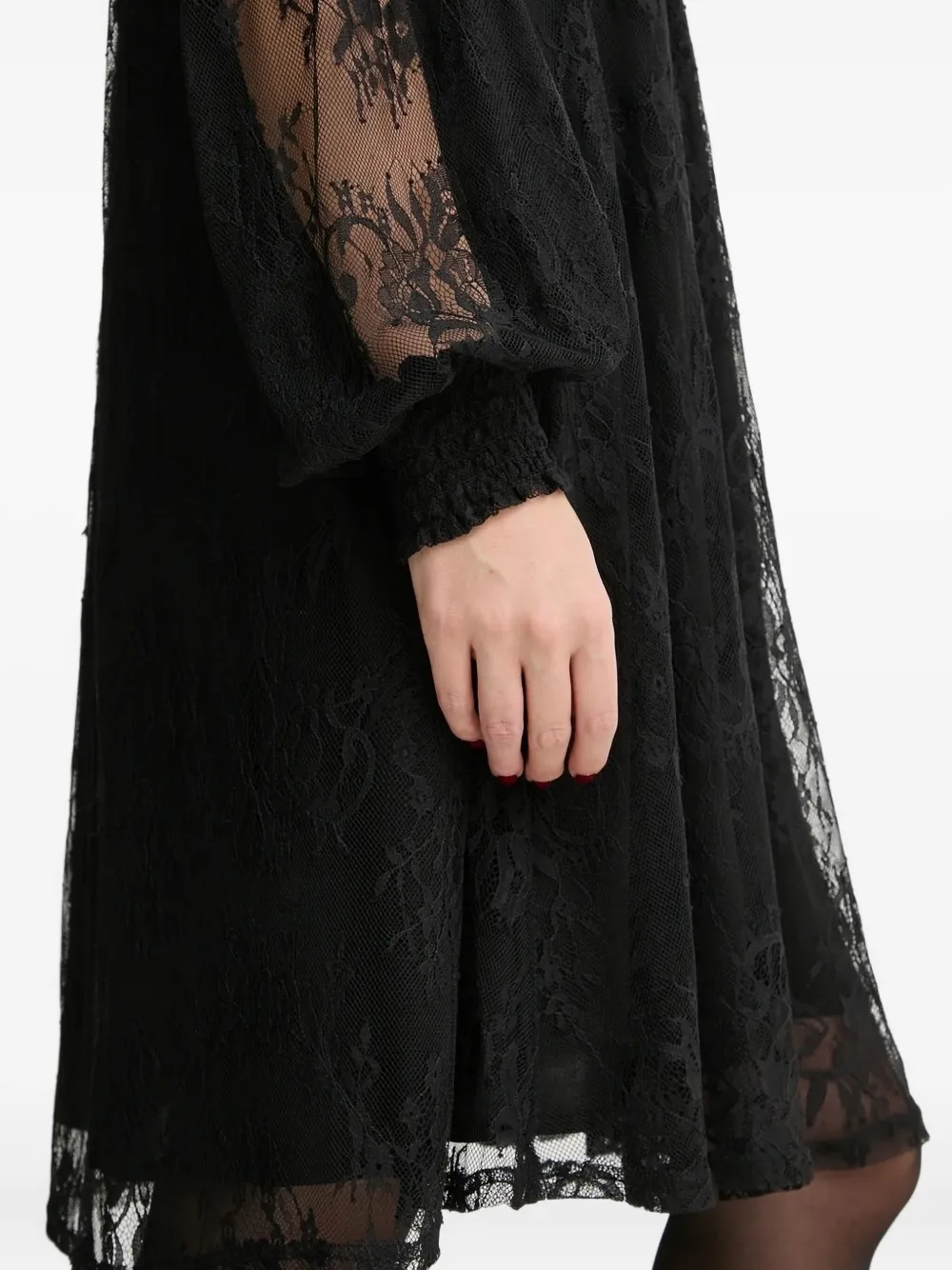 Bruuns Bazaar Jurk met hoge hals Zwart