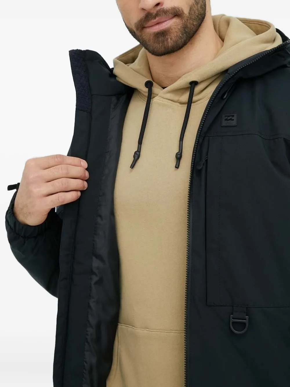 Billabong zip-front hooded jacket Zwart
