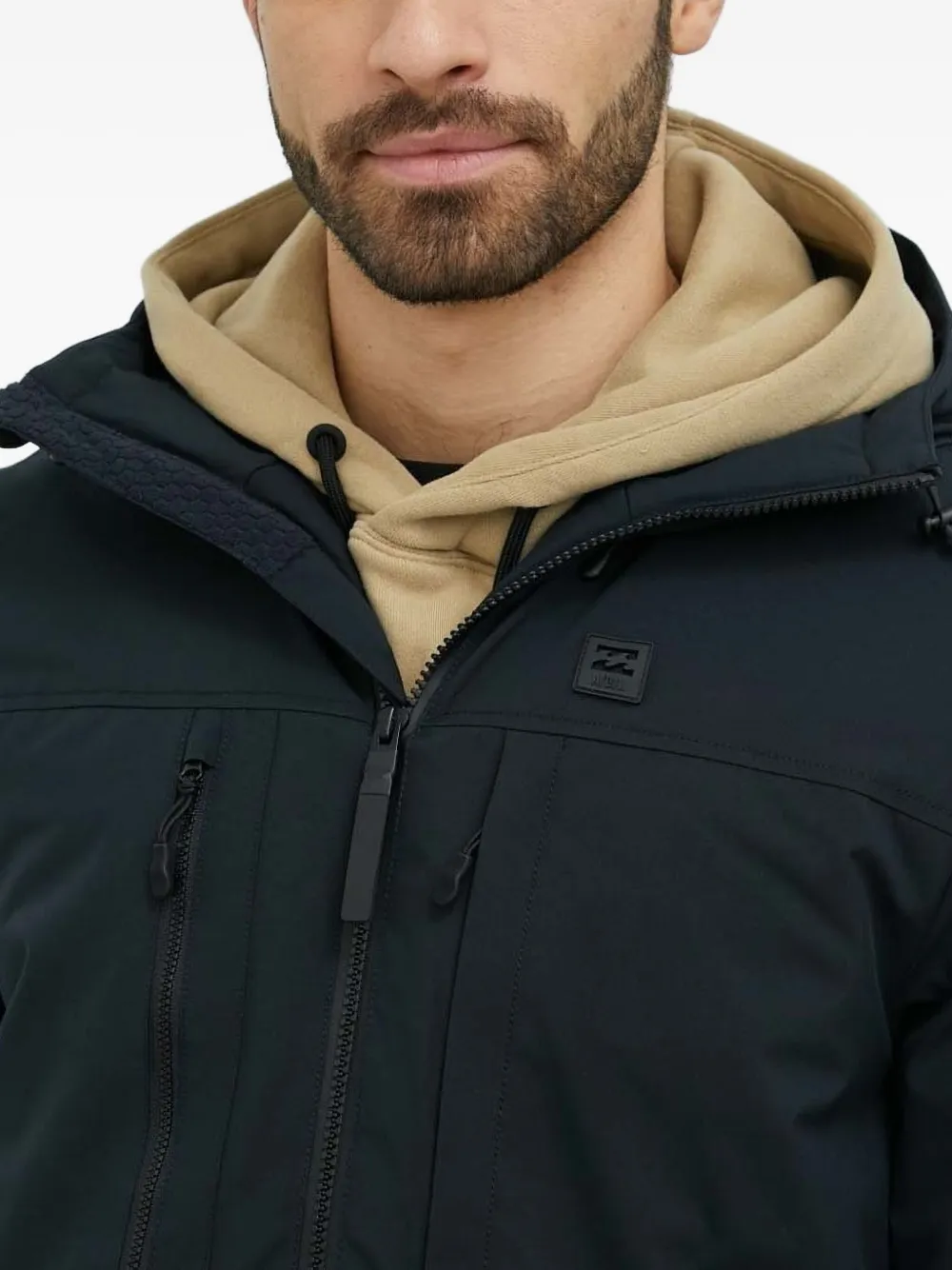 Billabong zip-front hooded jacket Zwart
