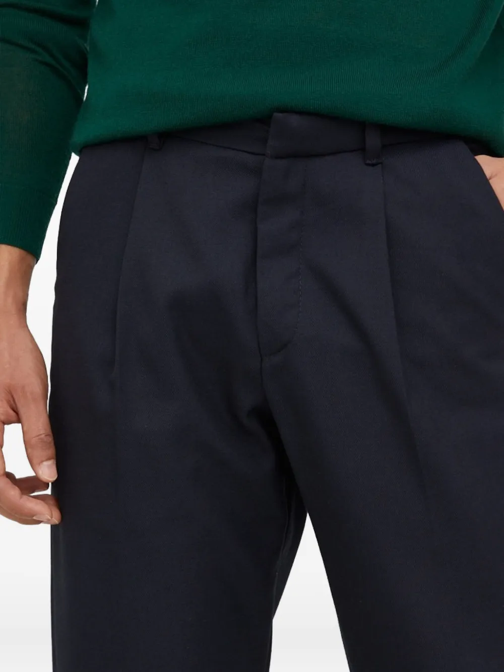  Bruuns Bazaar Pleated Straight-leg Trousers - Blue 
