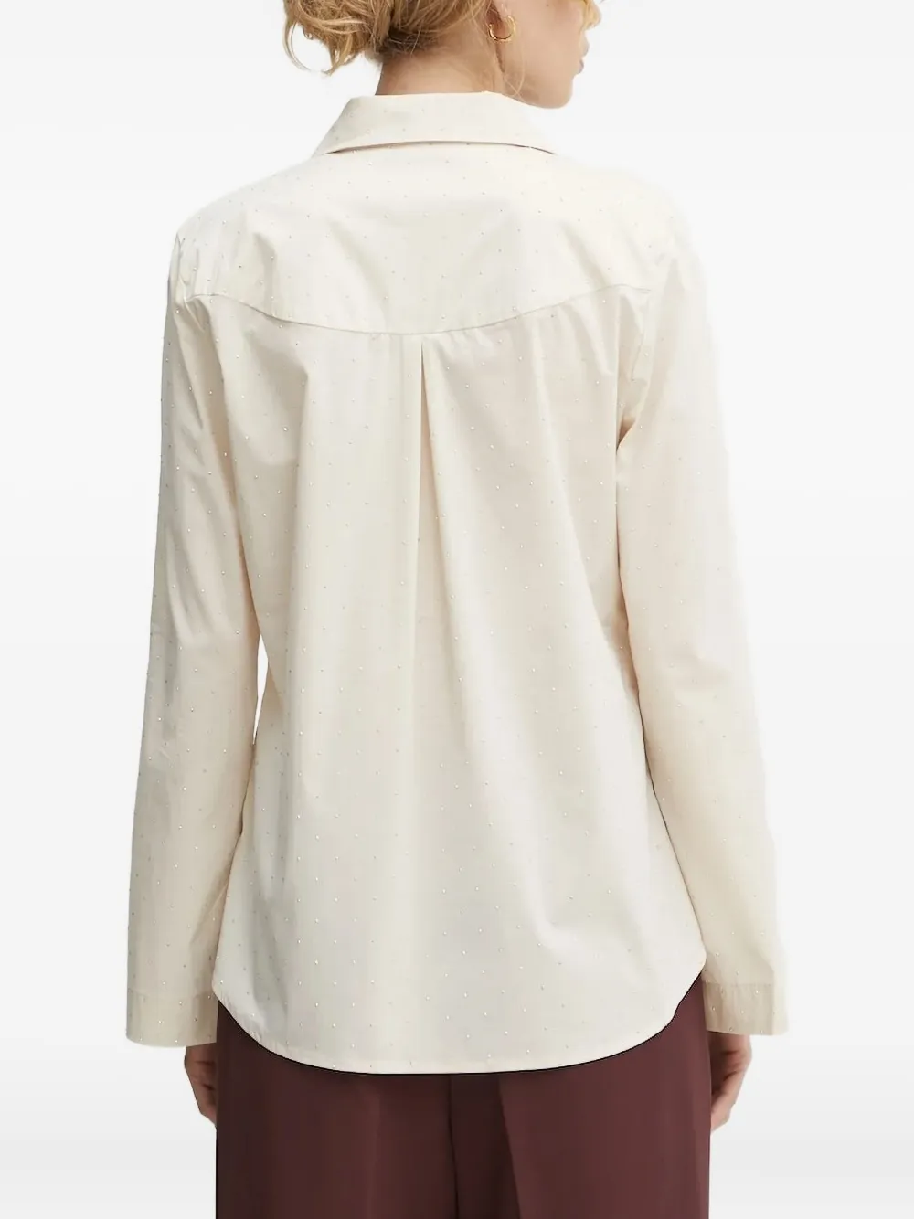Bruuns Bazaar embellished wide-cuff shirt - Beige