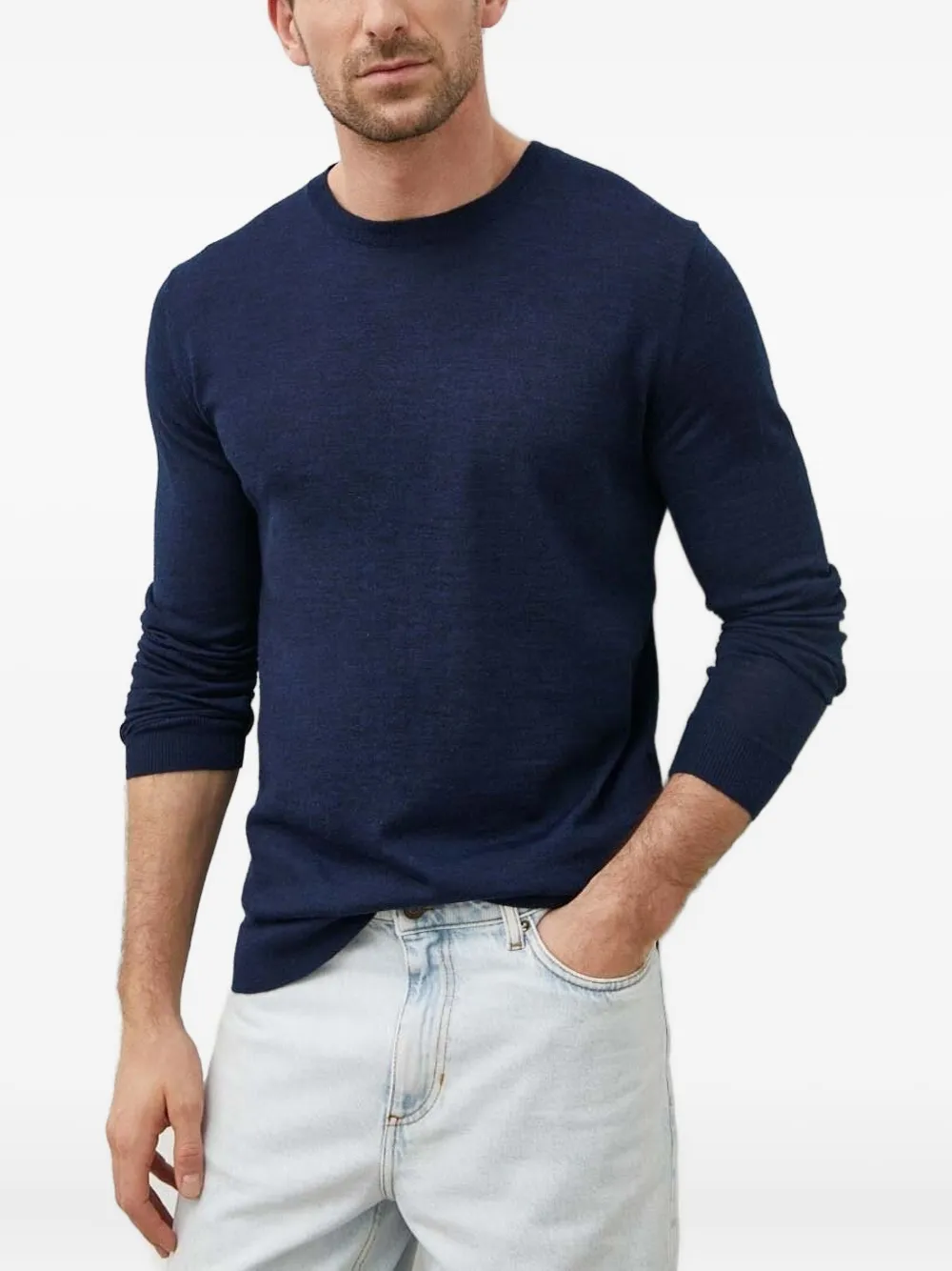 Bruuns Bazaar long-sleeve round-neck sweater | Blue | Image 1