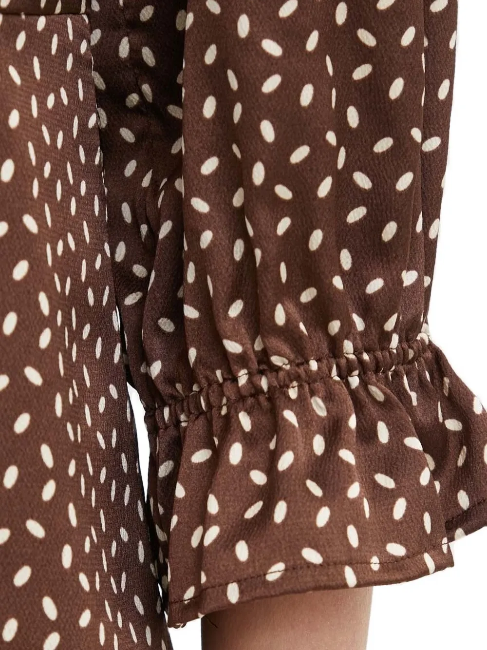 Bruuns Bazaar Puff-sleeve Printed Midi Dress In Brown
