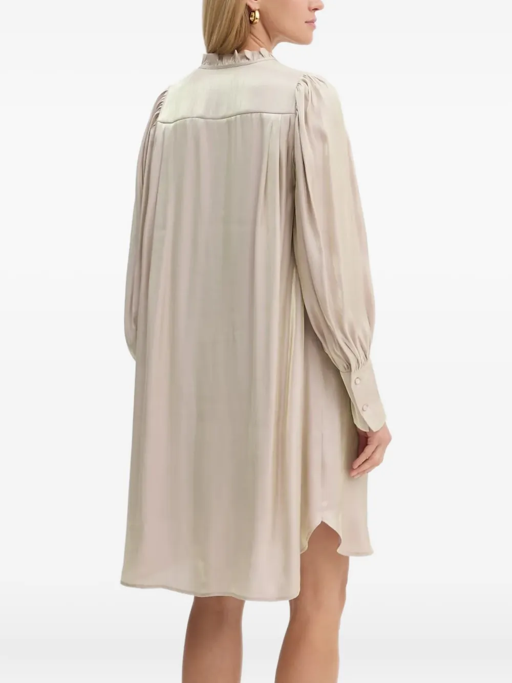 Bruuns Bazaar v-neck mini dress - Beige