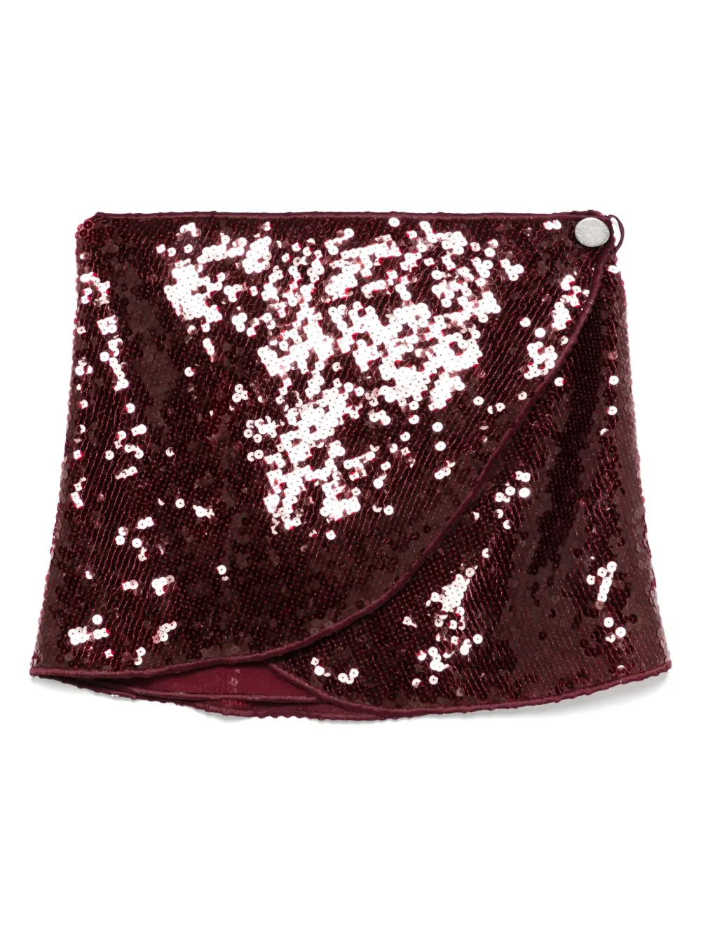Oséree sequin-embellished wrap skirt Rood