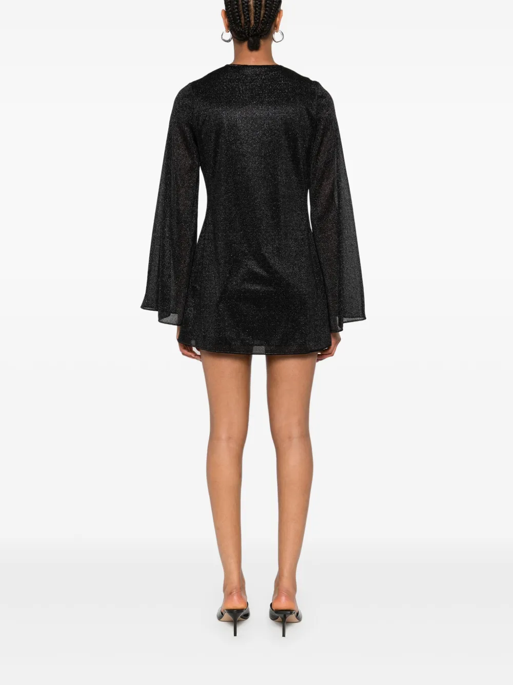 Oséree Mini-jurk met lurex-detail Zwart