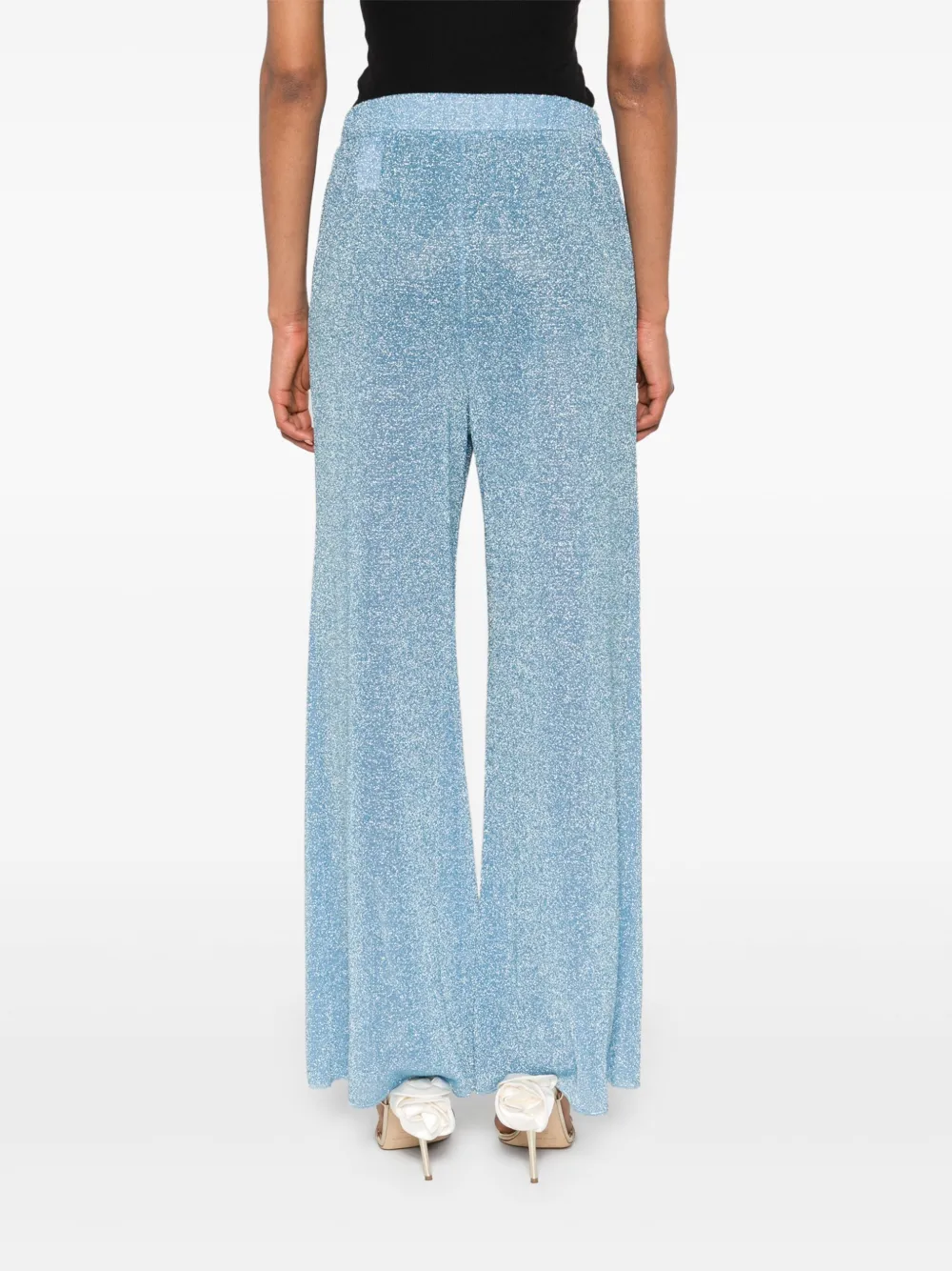 Oséree Lumière glitter-effect trousers Blauw