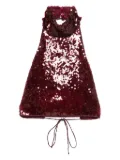 Oséree Marylin sequin halterneck crop top - Red
