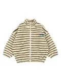 Konges Sløjd striped fleece zip-up jacket - Neutrals