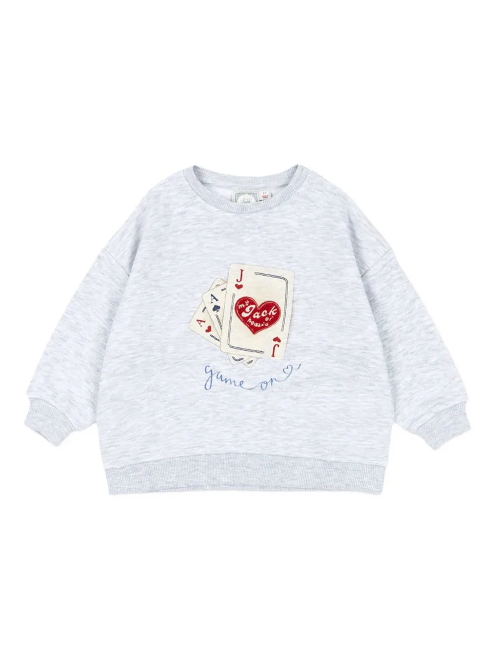 Konges Sløjd x RHW card-themed embroidered sweatshirt | Grey | Image 1