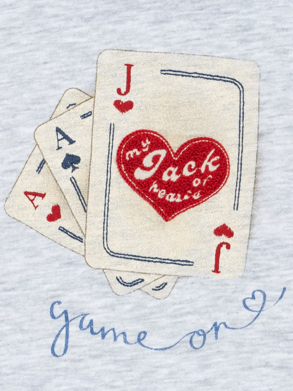 Konges Sløjd X Rhw Card-themed Embroidered Sweatshirt In Blue