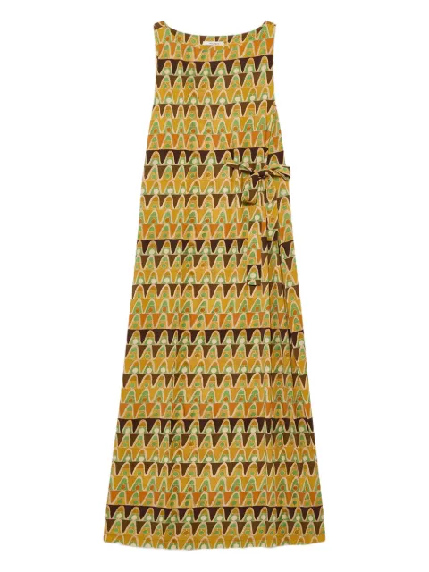 MALIPARMI maxi geometric-print sleeveless dress