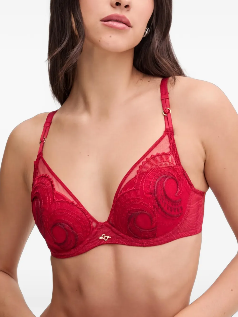 Chantelle Reggiseno con ricamo - Rosso