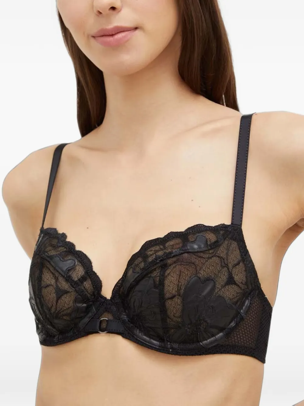 Chantelle BH mit Blumenspitze - Schwarz