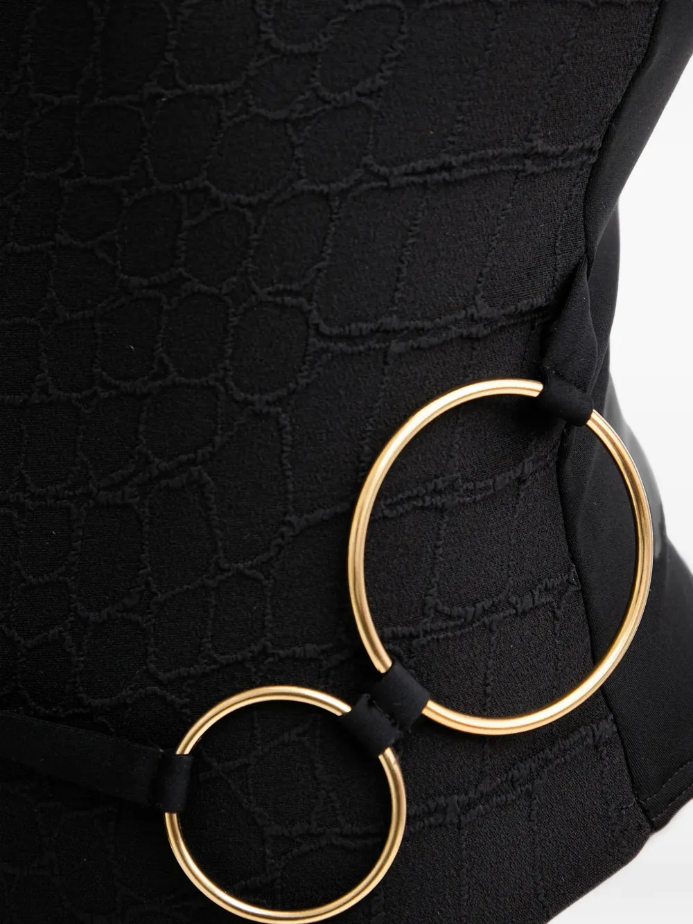 Chantelle Badpak met textuur en ringdetail Zwart