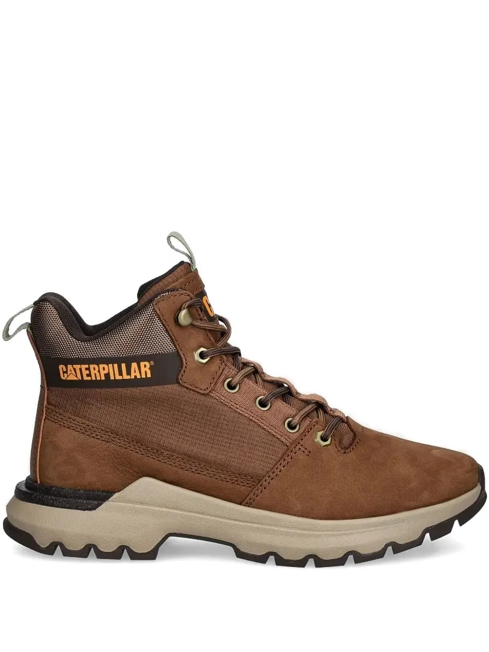 Caterpillar leather padded boots Brown