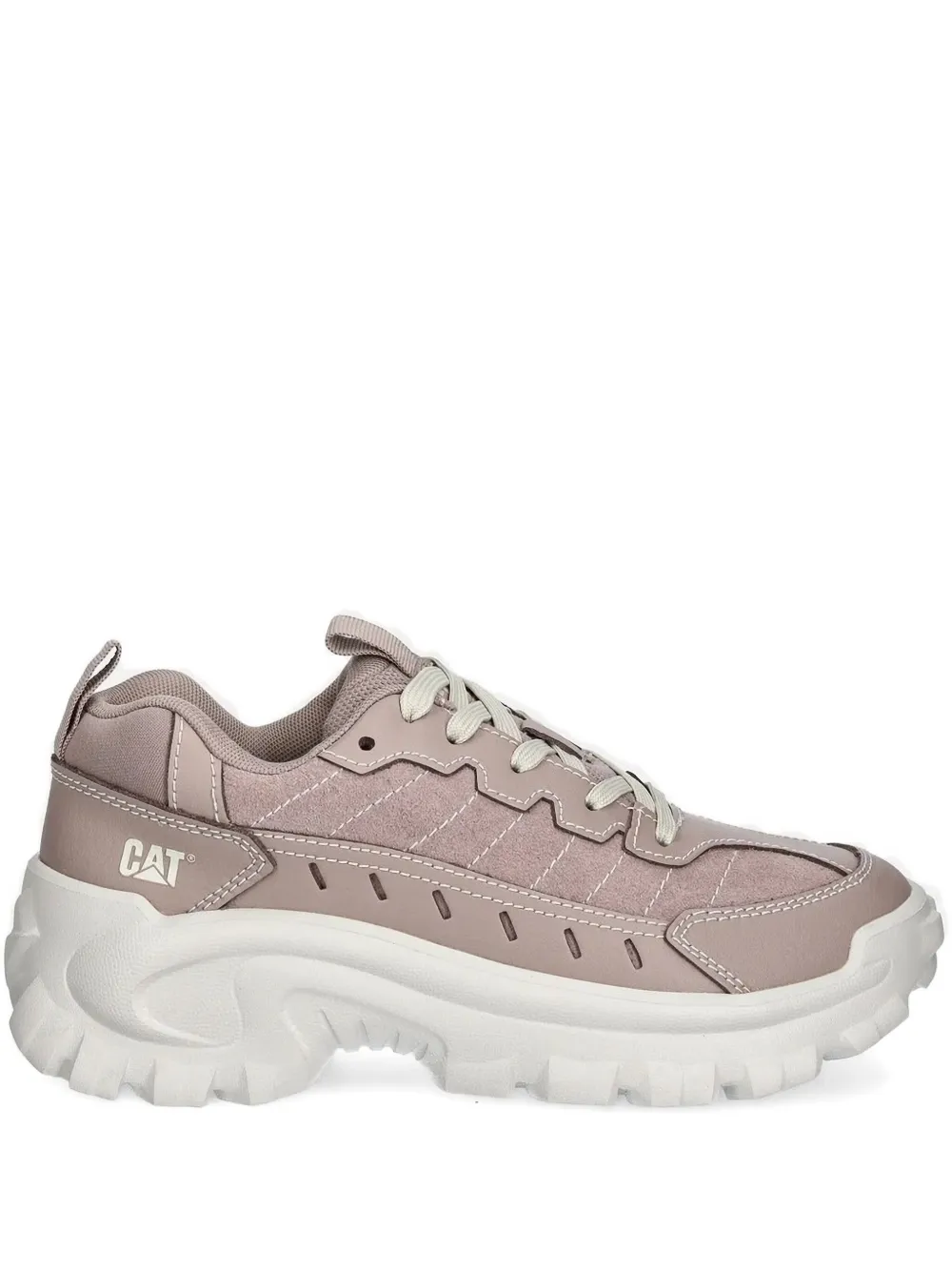 Caterpillar Intruder leather panelled chunky sneakers Pink