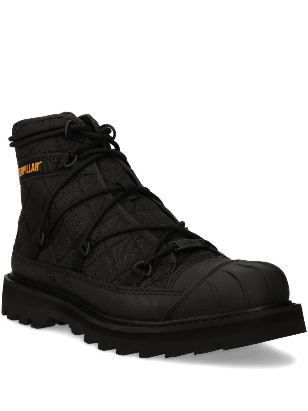 Caterpillar quilted lace-up boots Black