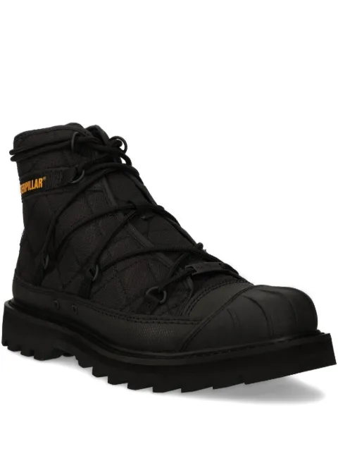 caterpillar quilted lace-up boots