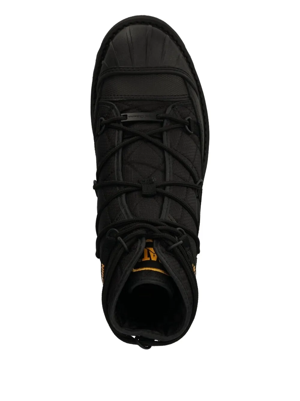 caterpillar quilted lace-up boots Black