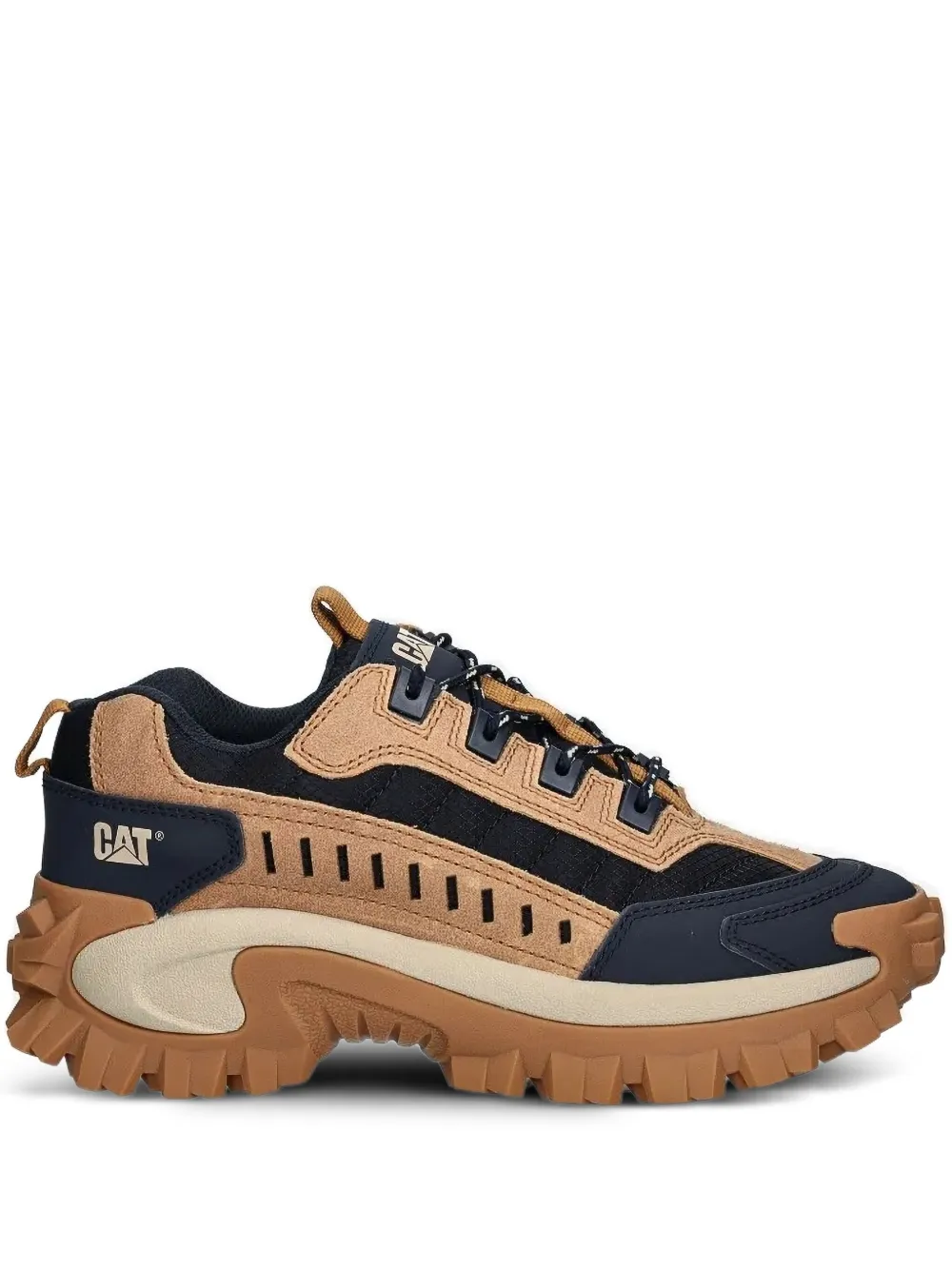 Caterpillar perforated-panel lace-up low-top sneakers Brown