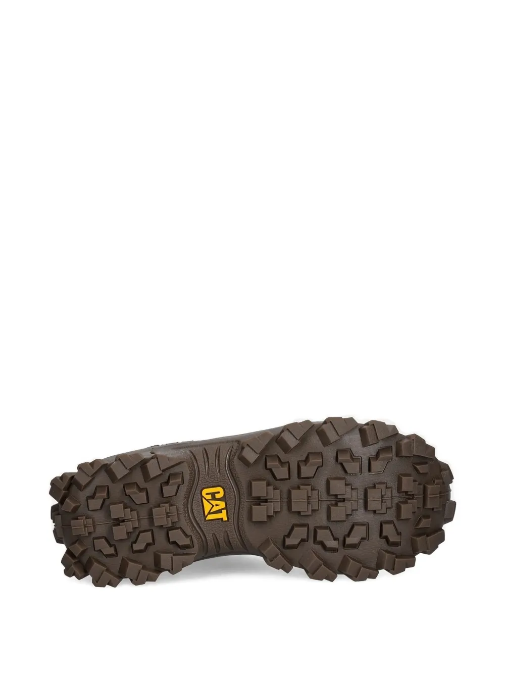 caterpillar paneled lace-up leather sneakers Brown
