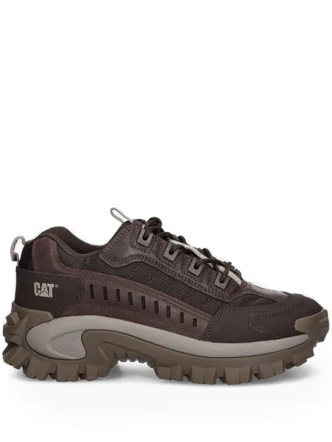 caterpillar panelled lace-up leather sneackers