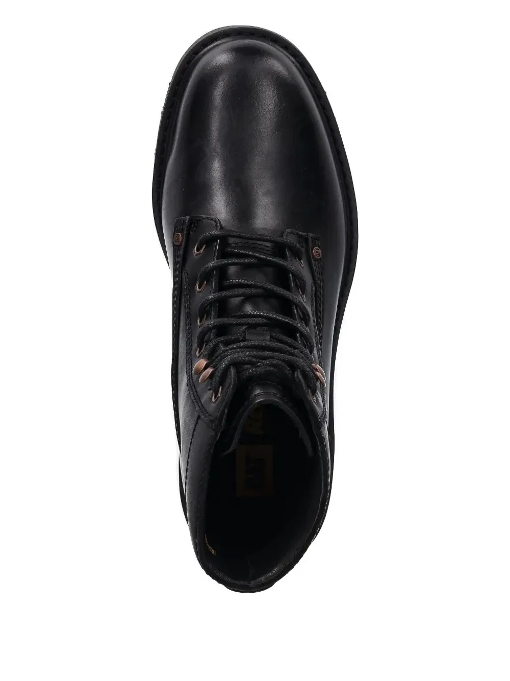 caterpillar lace-up leather boots Black
